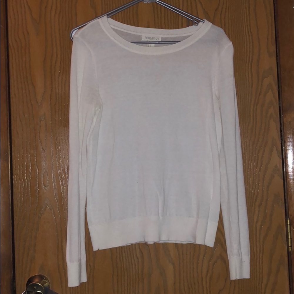 Plain Crew Neck Light Sweater